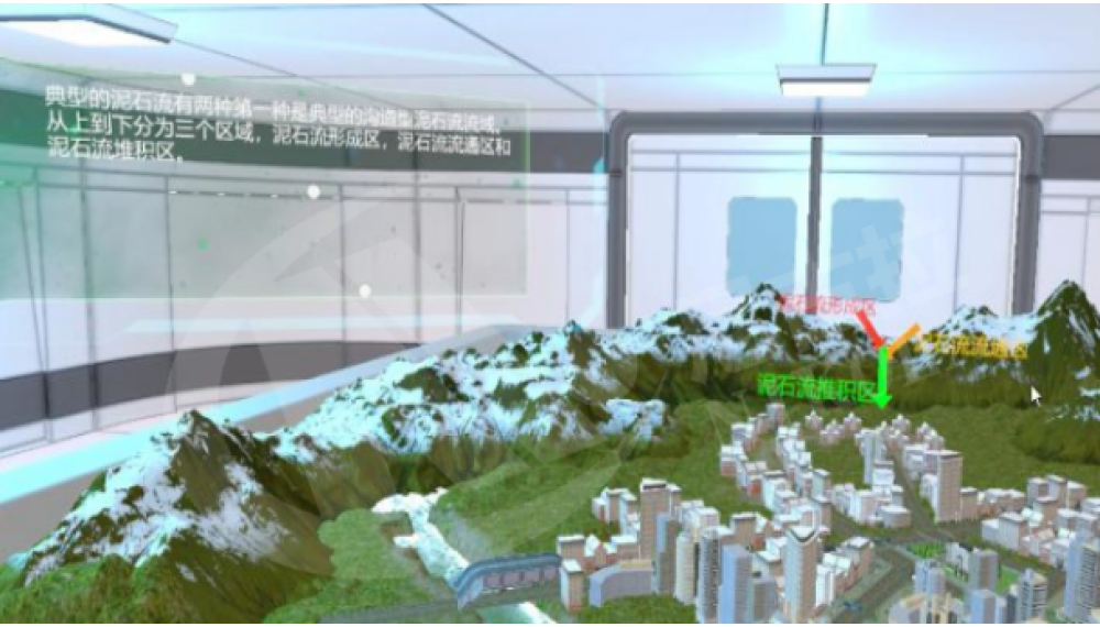 Debris Flow Disaster VR Experience System